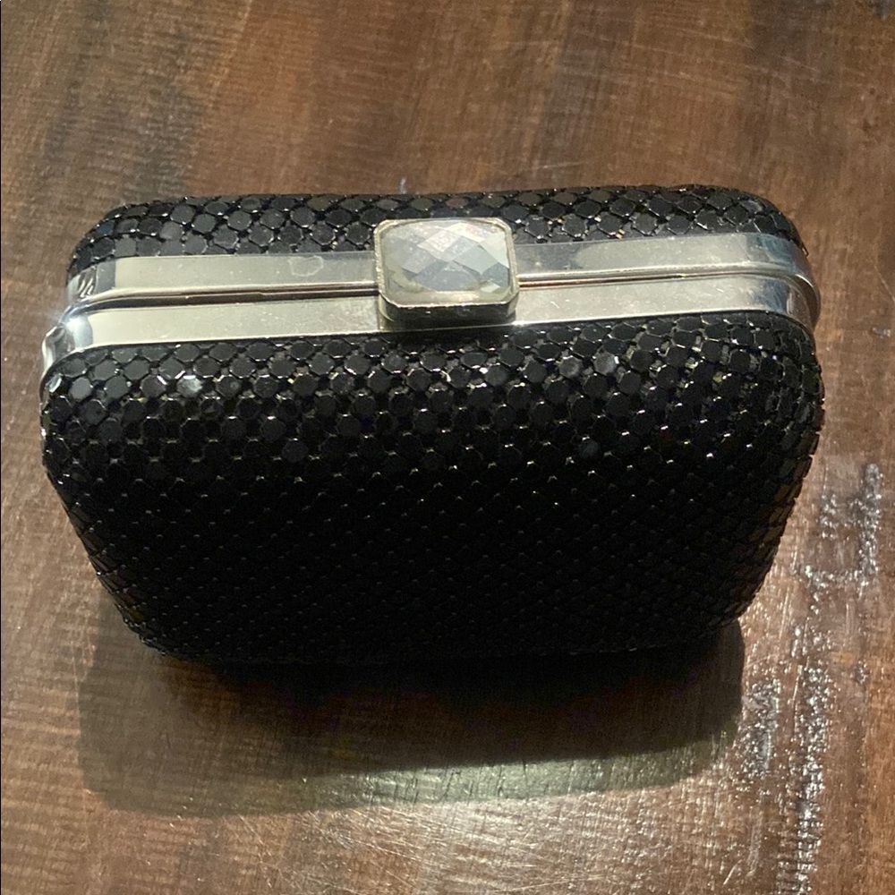 Elegant Black Metal mesh Clutch bag Formal